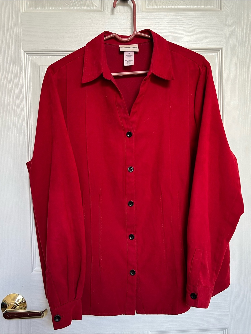 Alfred Dunner Red Polyester Blouse